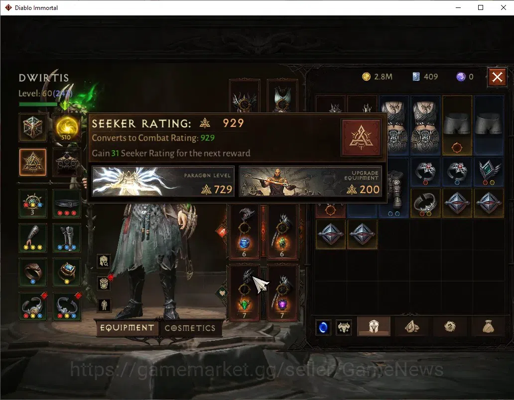 Diablo Immortal Accounts OCE - Azmodan|CS ON|Lv60(243)|Druid|27K CR|Reso 51 image 5