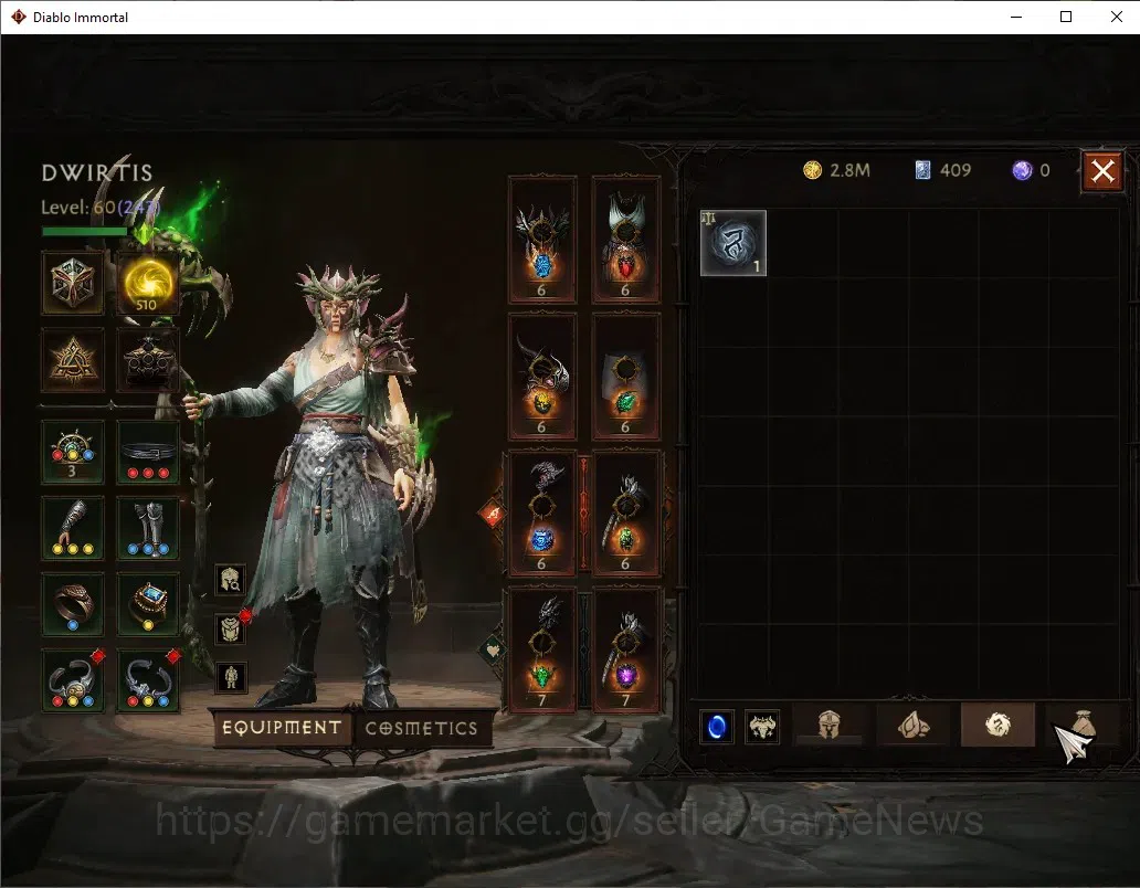 Diablo Immortal Accounts OCE - Azmodan|CS ON|Lv60(243)|Druid|27K CR|Reso 51 image 7