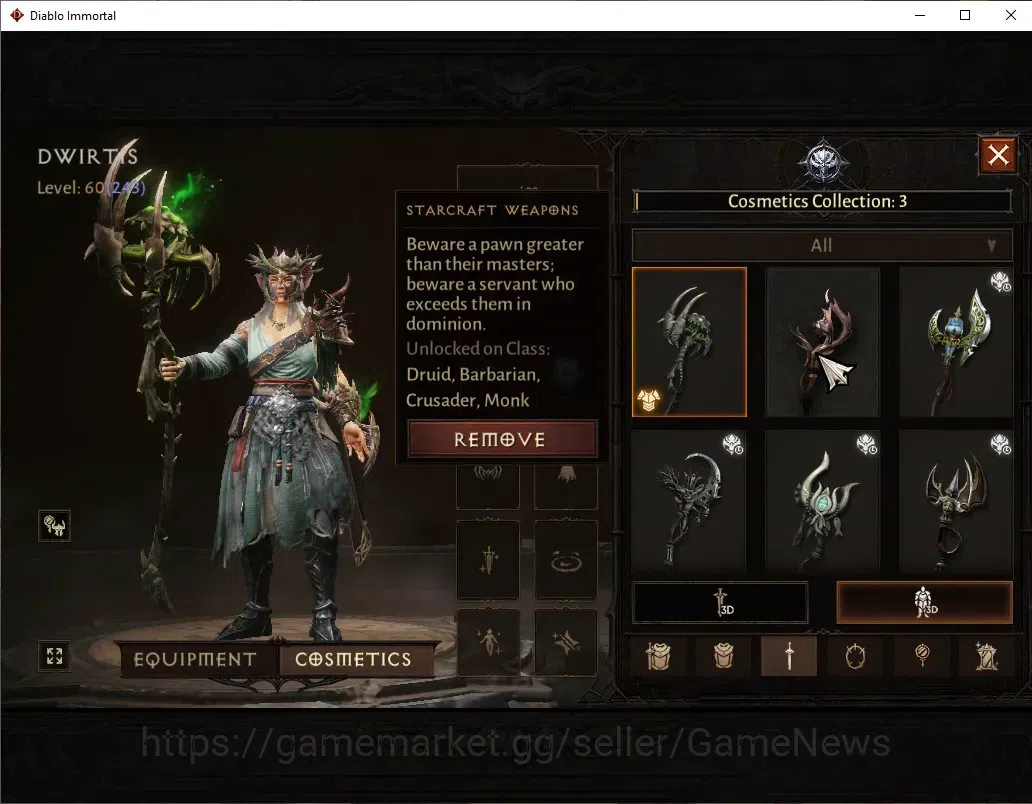 Diablo Immortal Accounts OCE - Azmodan|CS ON|Lv60(243)|Druid|27K CR|Reso 51 image 9