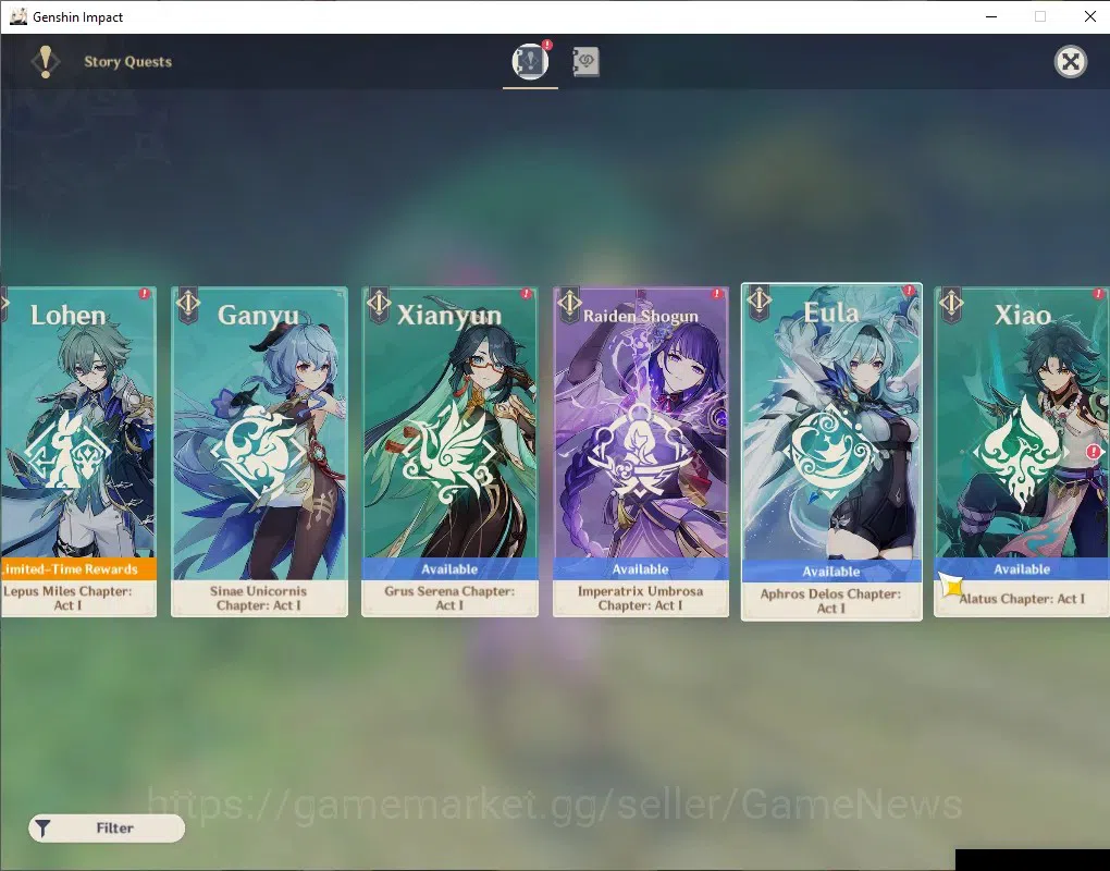 Genshin Impact Accounts ASIA| AR 46| Reoni ON| 5 Limited + 1 (*5Weaapon)|  image 15