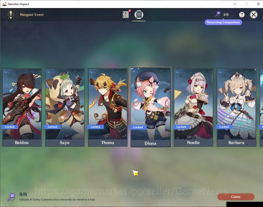 Genshin Impact Accounts ASIA| AR 46| Reoni ON| 5 Limited + 1 (*5Weaapon)|  image 17