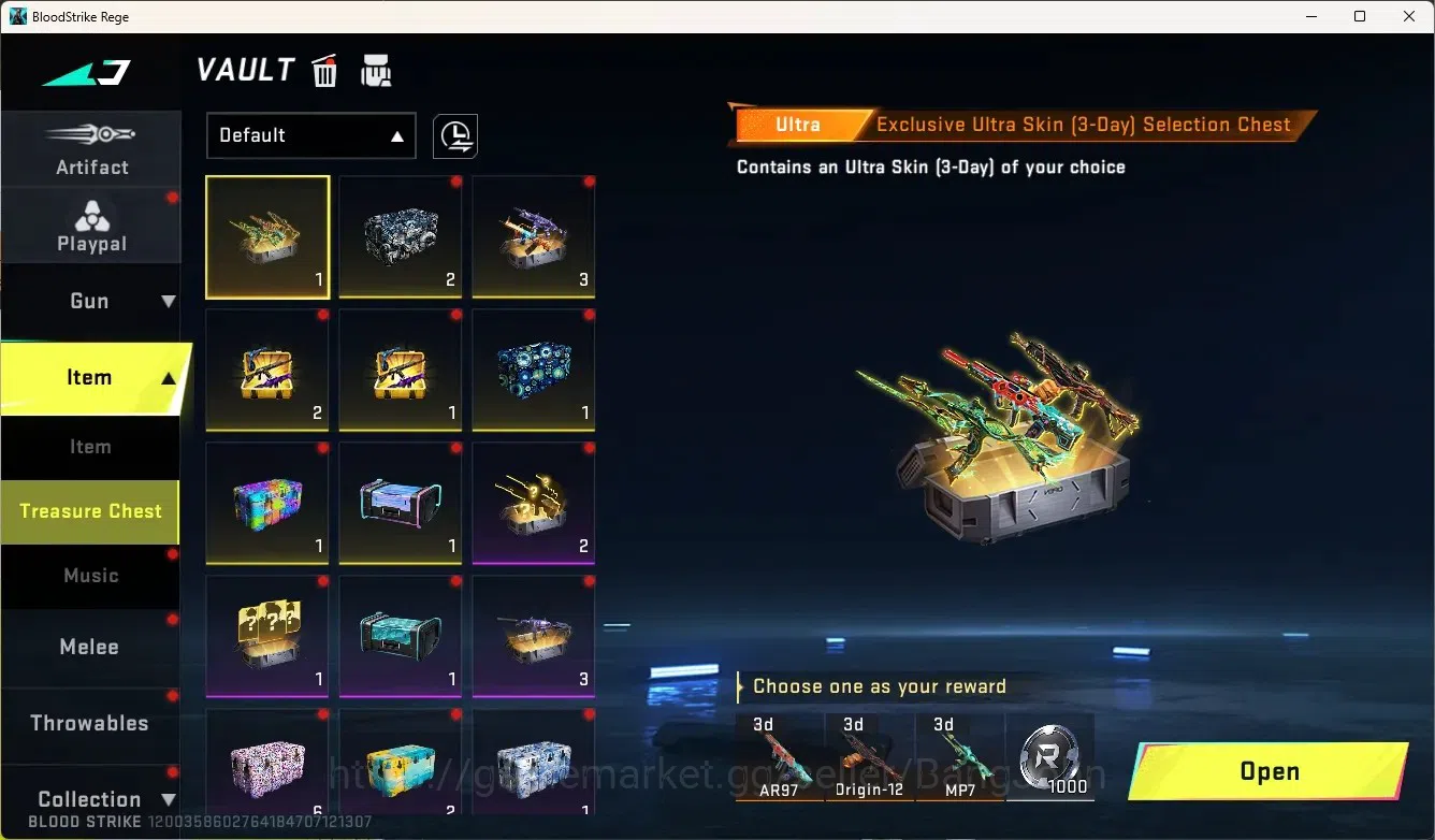 Blood Strike Accounts Rare Skin ASIA |1 Eternal Gun:Uzi-Scorpius|4 Collab Gun [TR&AOT]|2 Limited Gun|Limited 16