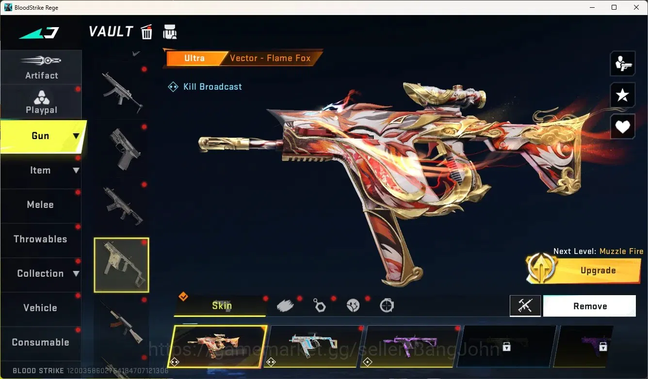 Blood Strike Accounts Rare Skin ASIA |1 Eternal Gun:Uzi-Scorpius|4 Collab Gun [TR&AOT]|2 Limited Gun|Limited 3