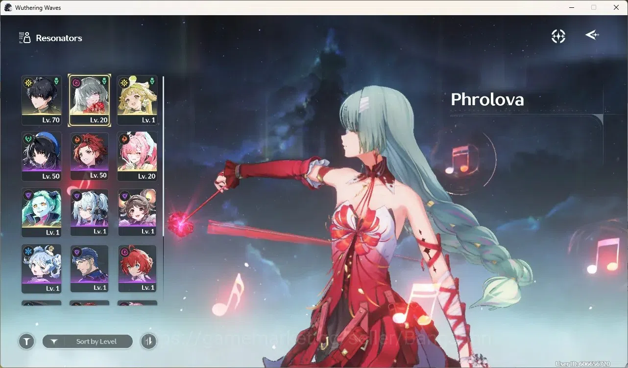 Wuthering Waves Accounts Starter EU|UL 46|Rank 5|3 Char Limited [Phrolova Rc4]+Sign,Rebecca,Aemeath| Mc Male | TakeMail 2