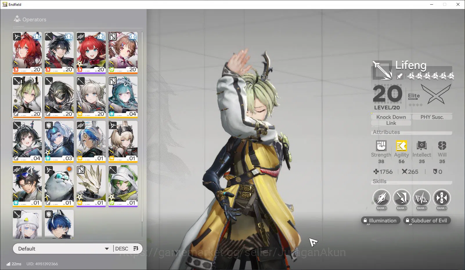Arknights: Endfield Accounts ASIA LVL 10 | 3 SSR Laevatain,Ardelia, Lifeng, + 9 SR + 1 Weapon B6|Male MC|Log Gryplink|Take 2