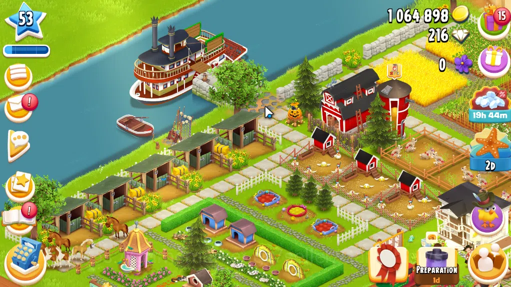 Hay Day Accounts Level 53 | Barn Storage 3000 + Silo Storage 800| 1M Coins, 216 Dm |CN ON|Log Supercell ID|Take Email|Check 1