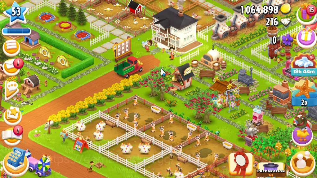 Hay Day Accounts Level 53 | Barn Storage 3000 + Silo Storage 800| 1M Coins, 216 Dm |CN ON|Log Supercell ID|Take Email|Check 3