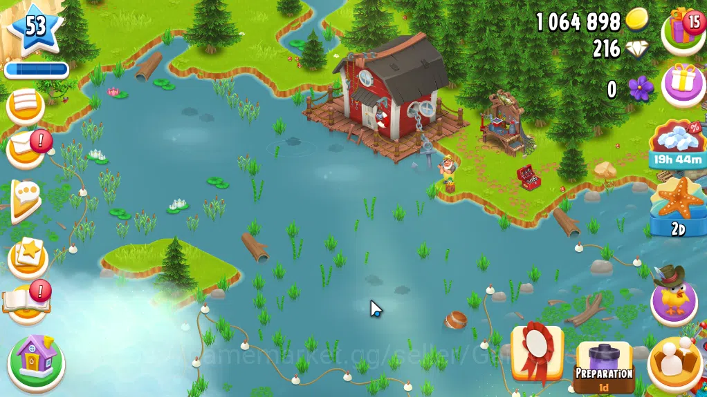 Hay Day Accounts Level 53 | Barn Storage 3000 + Silo Storage 800| 1M Coins, 216 Dm |CN ON|Log Supercell ID|Take Email|Check 4