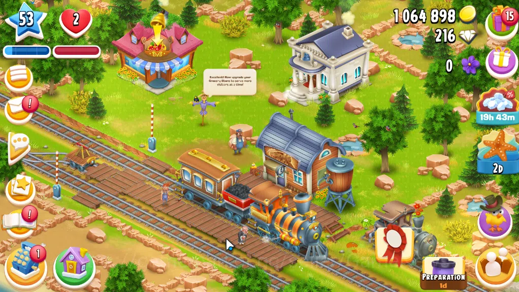 Hay Day Accounts Level 53 | Barn Storage 3000 + Silo Storage 800| 1M Coins, 216 Dm |CN ON|Log Supercell ID|Take Email|Check 5