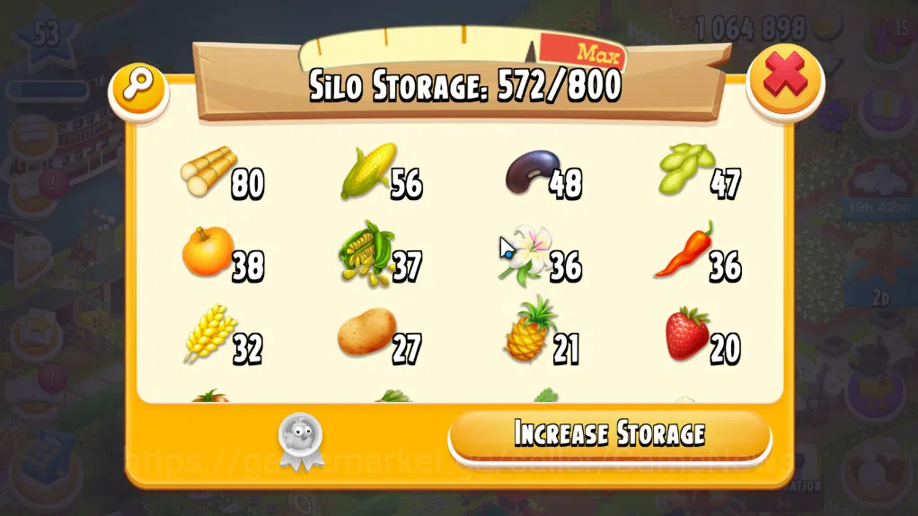 Hay Day Accounts Level 53 | Barn Storage 3000 + Silo Storage 800| 1M Coins, 216 Dm |CN ON|Log Supercell ID|Take Email|Check 7