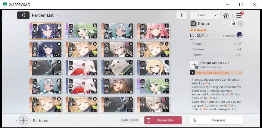 Chaos Zero Nightmare Accounts Asia Lv51|5,3K Cryst+1 Omega|8 11