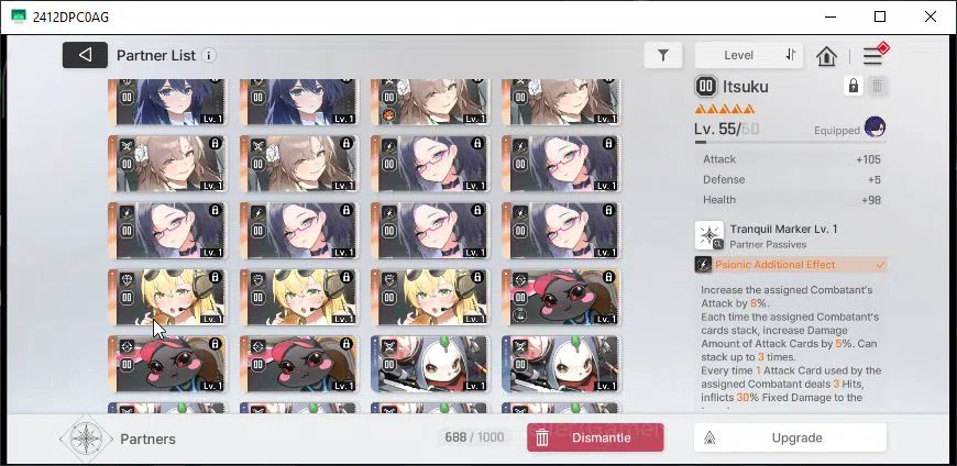 Chaos Zero Nightmare Accounts Asia Lv51|5,3K Cryst+1 Omega|8 12