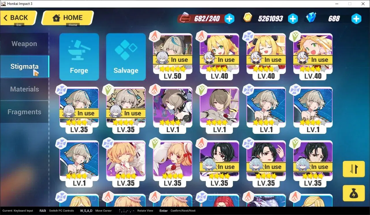 Honkai Impact 3rd Accounts Starter SEA Lvl 46|Starter|1 Full Set|Bronya Silverwing N-EX 4/4,Kiana Hotv,Pardofelis,Raiden 9