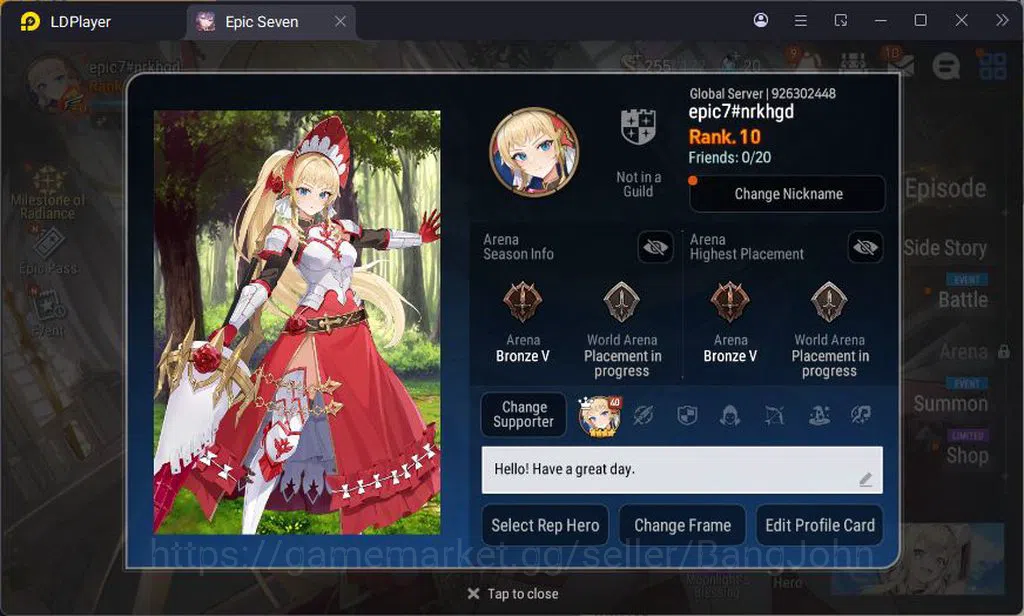 Epic Seven Accounts Global Unverif | 3 ML | Tieria | Judge Kise | Vic image 1
