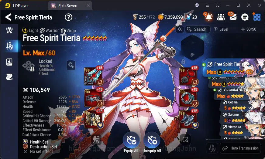 Epic Seven Accounts Global Unverif | 3 ML | Tieria | Judge Kise | Vic image 20