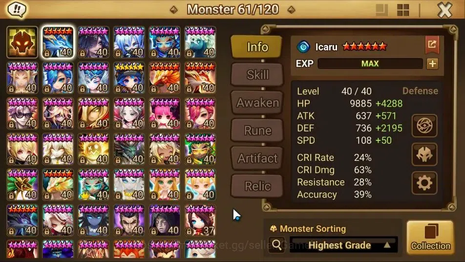 Summoners War: Sky Arena Accounts GLOBAL Lv 65|1 LD[Daniel]|21 Total NB5[Ereshion,Ol image 8