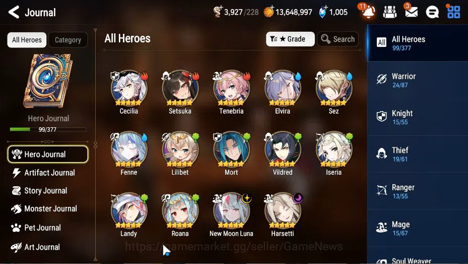 Epic Seven Accounts GLOBAL Unverif|New Era|2 ML(NM Luna, Harsetti)+Set image 15