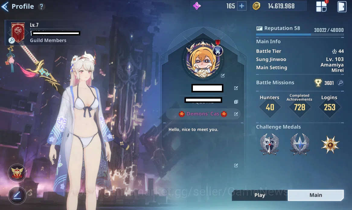 Solo Leveling: ARISE Accounts EndGame 1.1 M Power With Max Shades|AmamiyaA9+SignA10,Cha Hae-inA9+Sign10.AliciaA6+SignA10 8