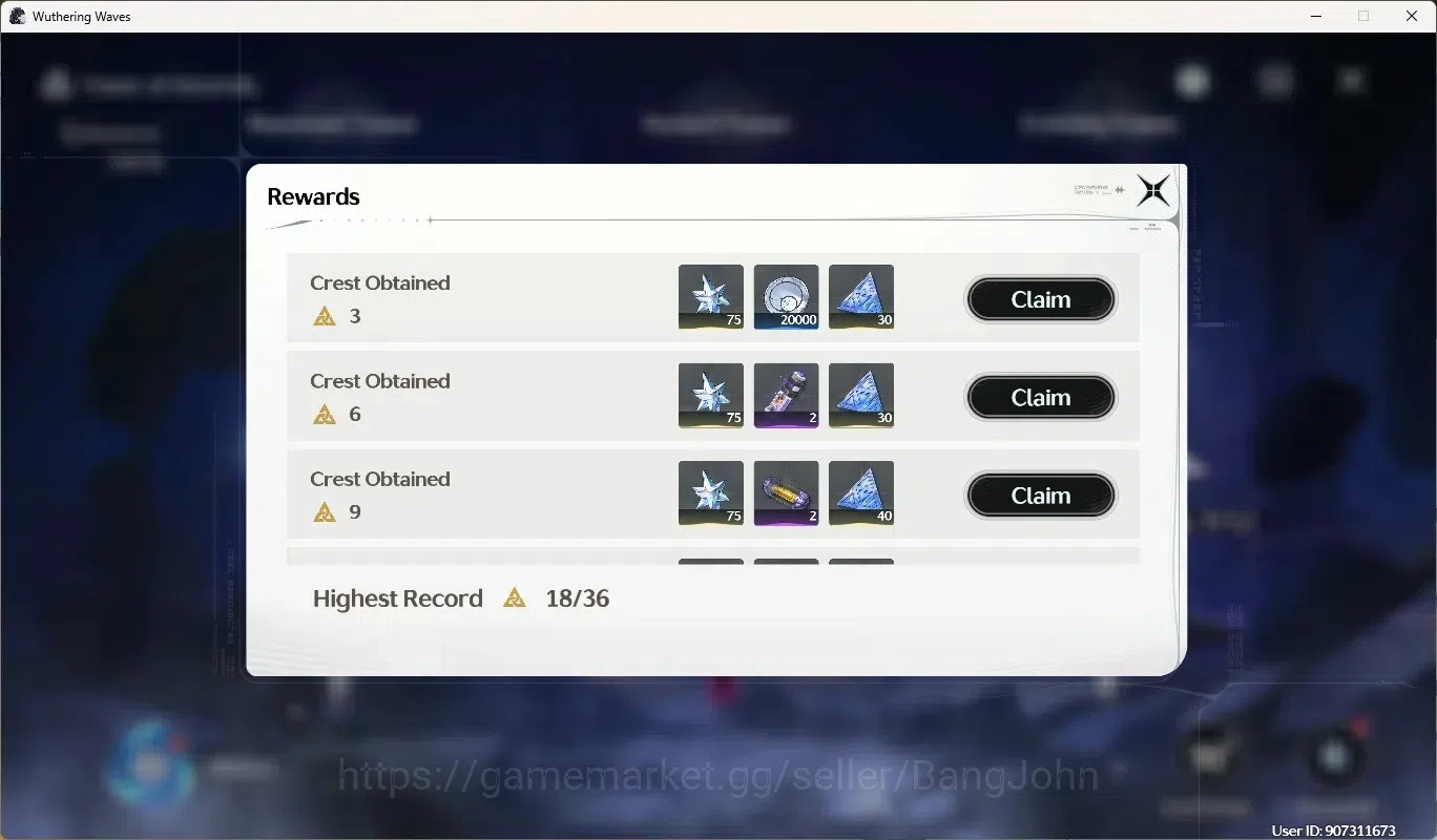 Wuthering Waves Accounts SEA|UL 48|Rank 5|2 Char Limited [Sigrika Rc4,Rebec image 13