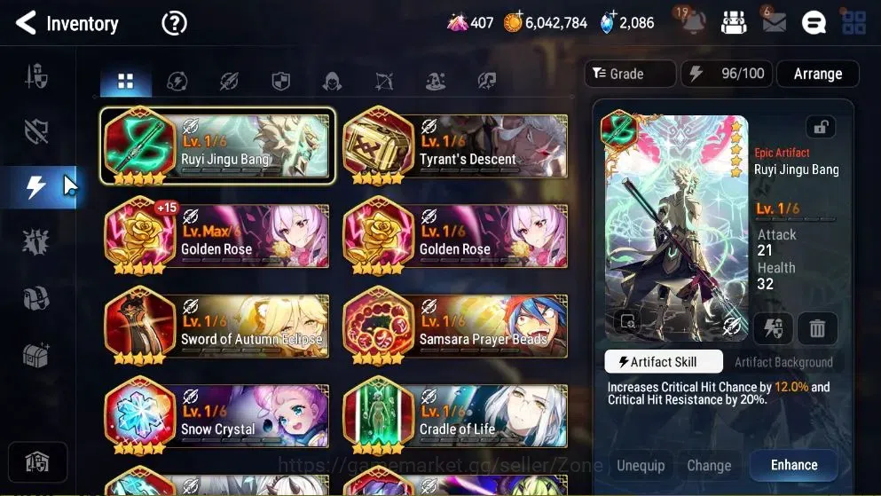 Epic Seven Accounts High-End GLOBAL Unverif|New Era|14 ML(Notos,Salome,Zio,Etc)+Abyss Fumyr,Etc|PoH+Bless ON|Auto W Hunt|2K 16