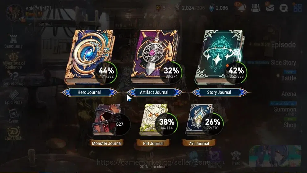 Epic Seven Accounts High-End GLOBAL Unverif|New Era|14 ML(Notos,Salome,Zio,Etc)+Abyss Fumyr,Etc|PoH+Bless ON|Auto W Hunt|2K 5