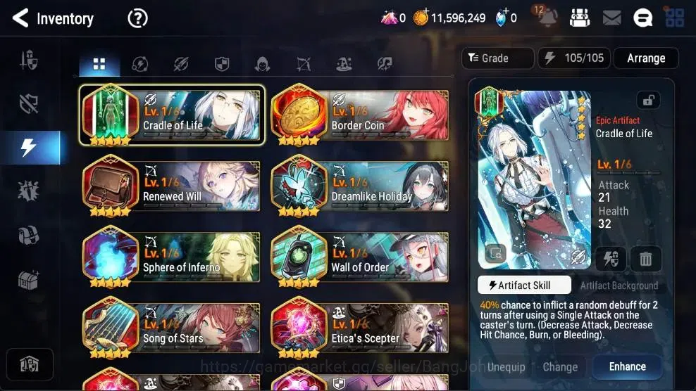 Epic Seven Accounts High-End Global Unverif | 6 ML(Straze,SP Politis,NM LunaEtc.)|PoH+Bless ON|Gold 11.5M|Stigma 28K| |Log 13