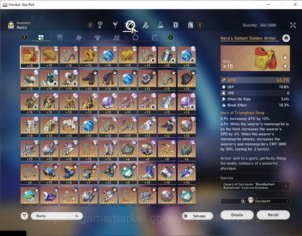 Honkai Star Rail Accounts Others Asia|TL 68|Prem Archer|15 Limited|(Casto,Sunday)+Sign,Evernight E2,Yao Guang,Black 8