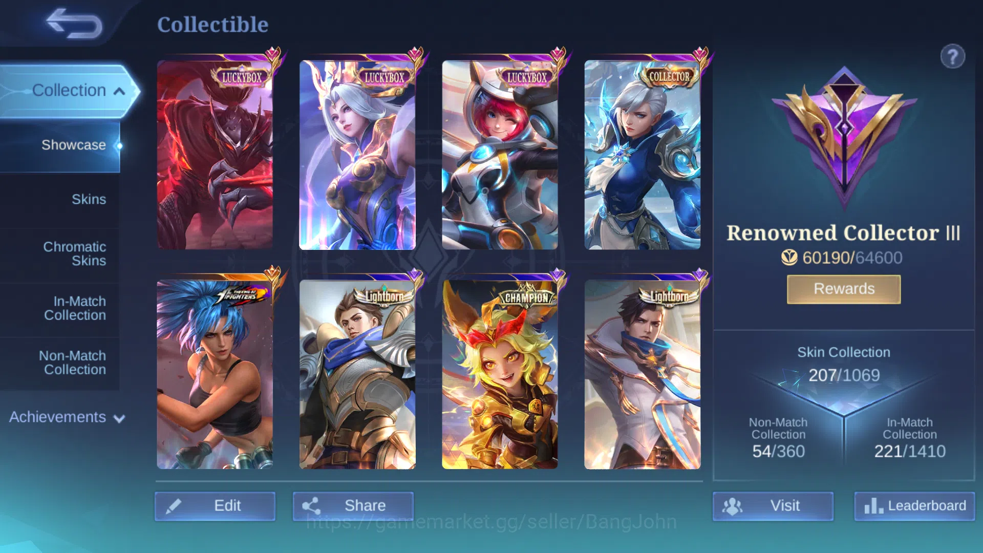Mobile Legends: Bang Bang Accounts Hero 93 | Skin 207 | Collector Silvana | Luckybox image 15