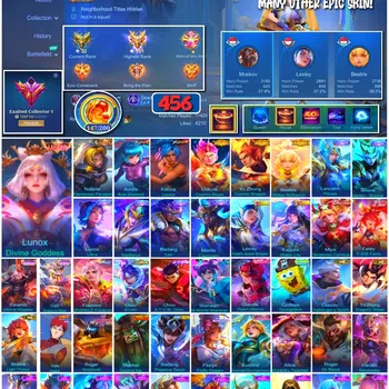 Mobile Legends: Bang Bang Collector #3846 456 Skins | Legend Lunox | Collector Natalia image 1