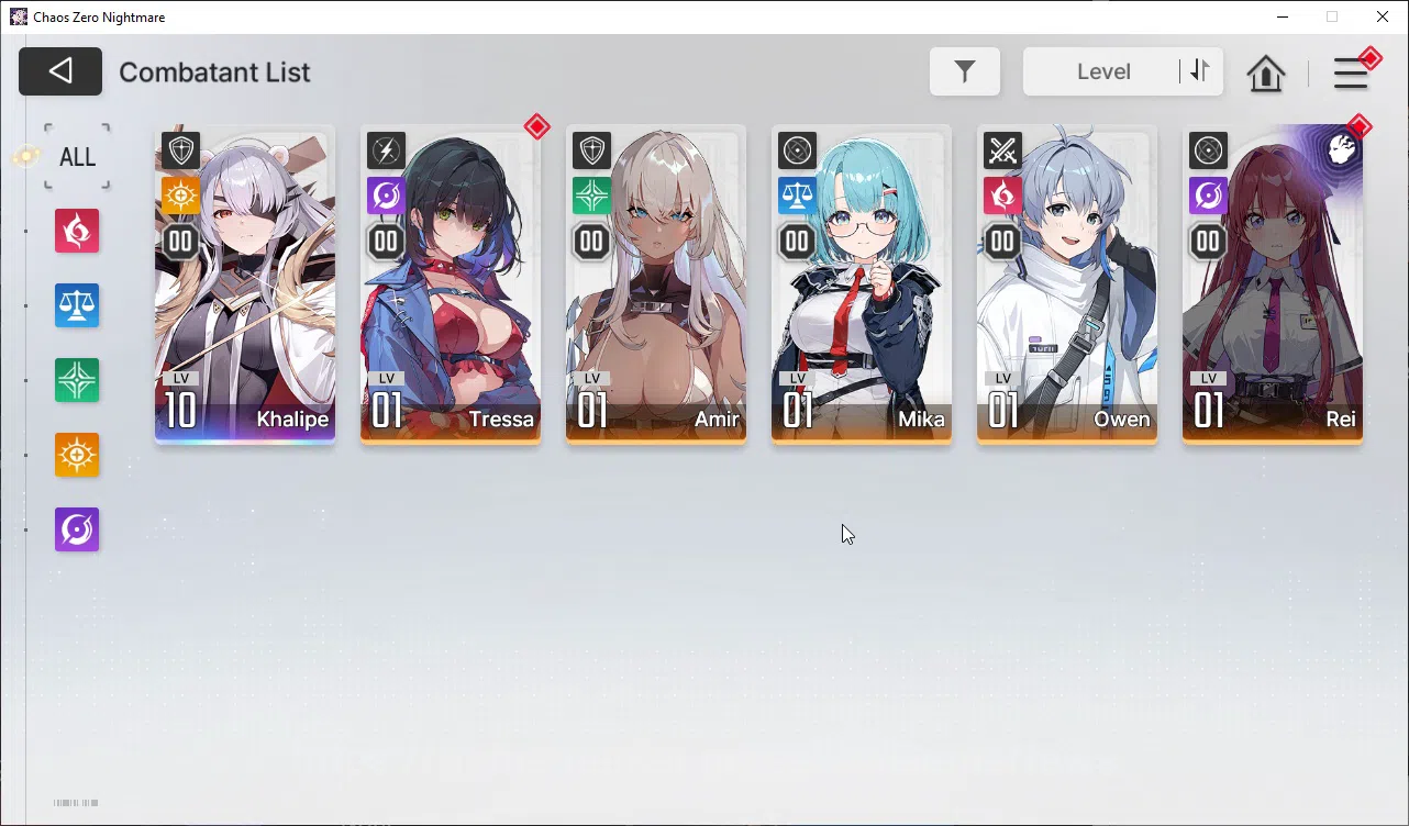 Chaos Zero Nightmare Accounts Global |Lv05|Fresh Starter|1SSR(Khalipe)|Fresh Sto image 11