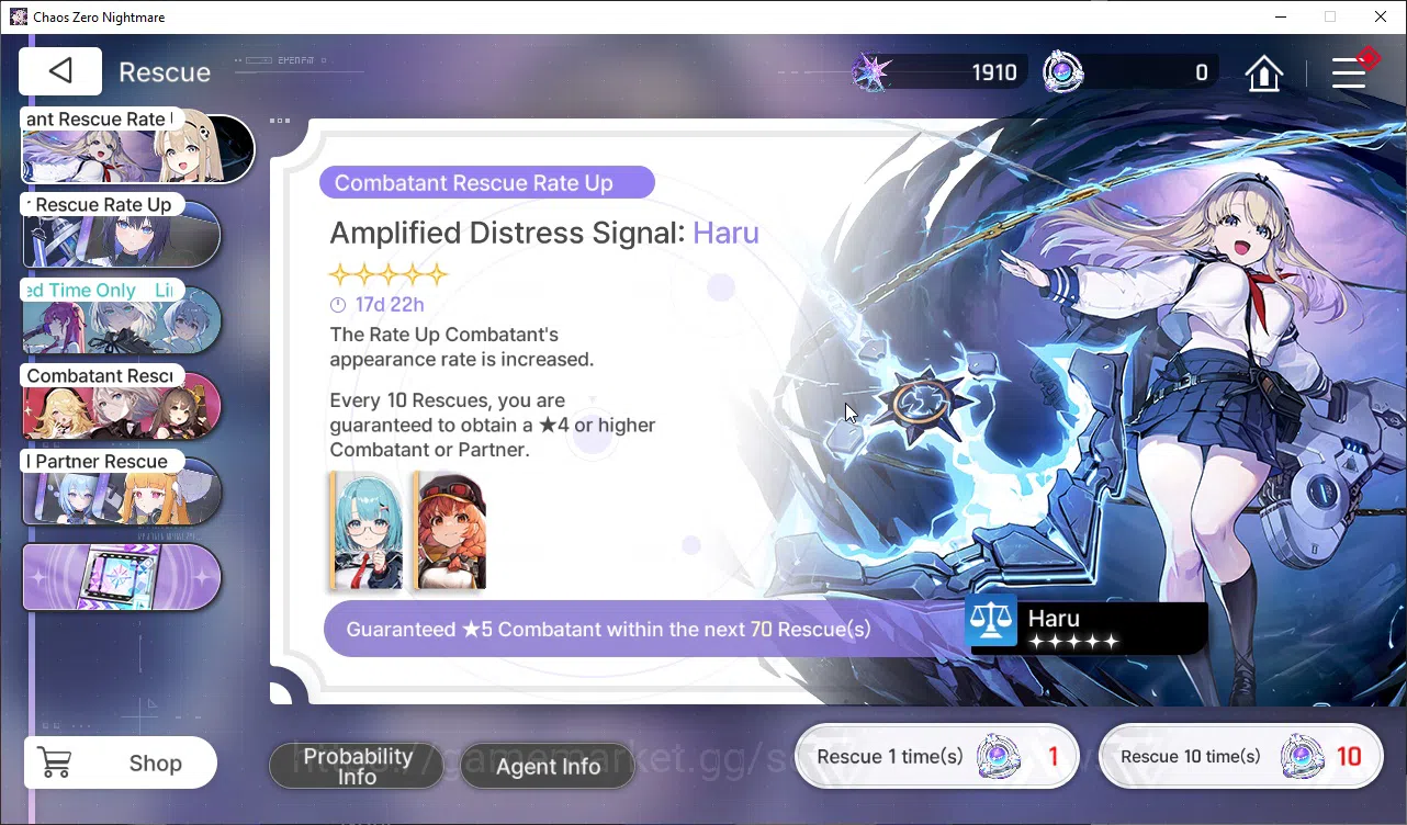 Chaos Zero Nightmare Accounts Global |Lv05|Fresh Starter|1SSR(Khalipe)|Fresh Sto image 4