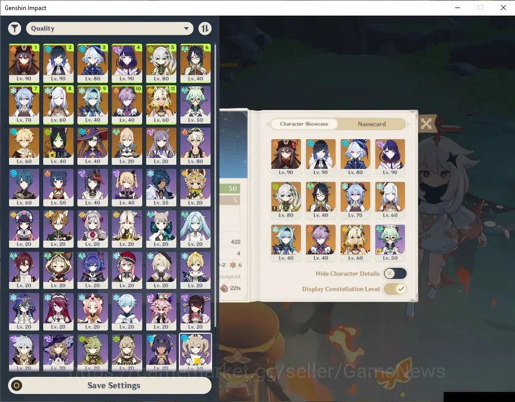 Genshin Impact Accounts ASIA|AR 50|Hutao PremTeam|11 Limited + 3(*5Wep)|Na image 1