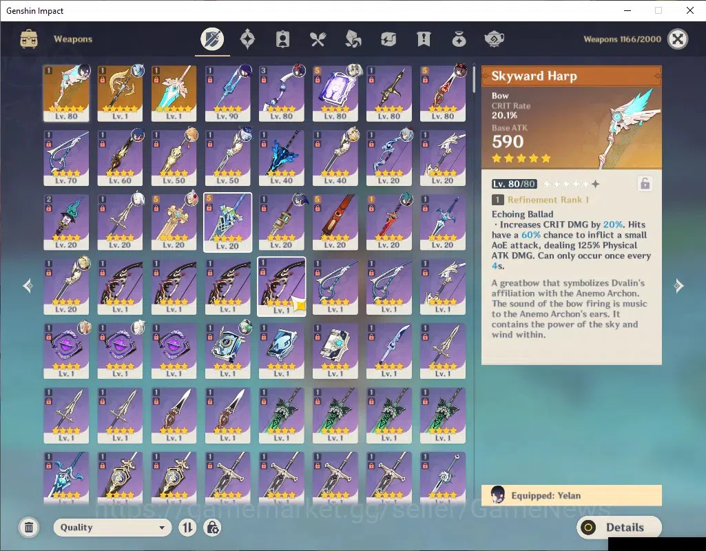 Genshin Impact Accounts ASIA|AR 50|Hutao PremTeam|11 Limited + 3(*5Wep)|Na image 4