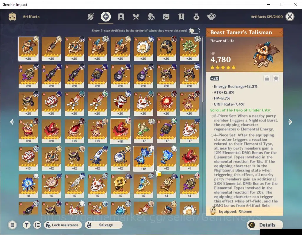 Genshin Impact Accounts ASIA|AR 50|Hutao PremTeam|11 Limited + 3(*5Wep)|Na image 5