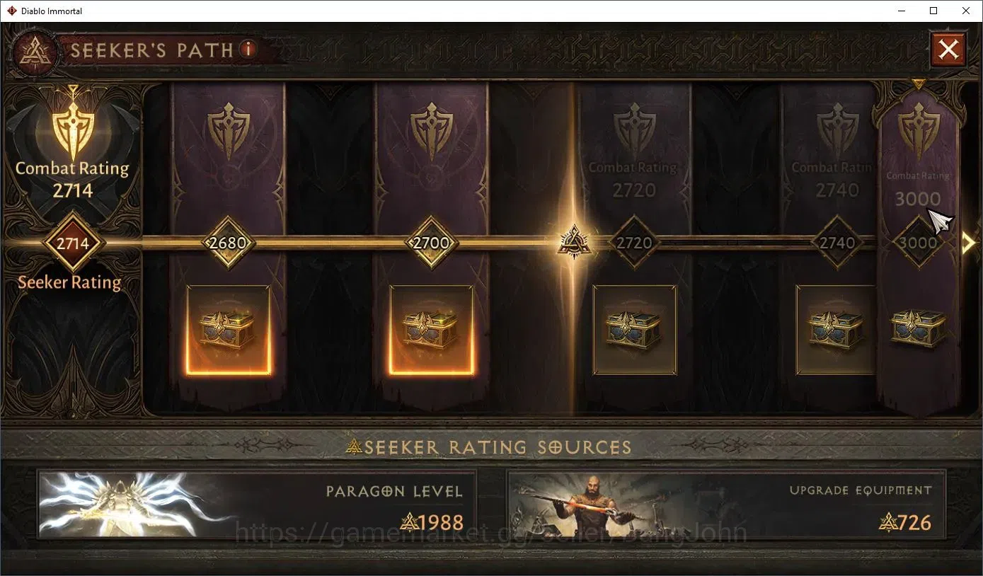 Diablo Immortal Accounts High-End EU - Aranoch |60 (744) Demon Hunter - Vanquisher |CR 41k |Reso 510|L30 (6*) Varog Familiar 5