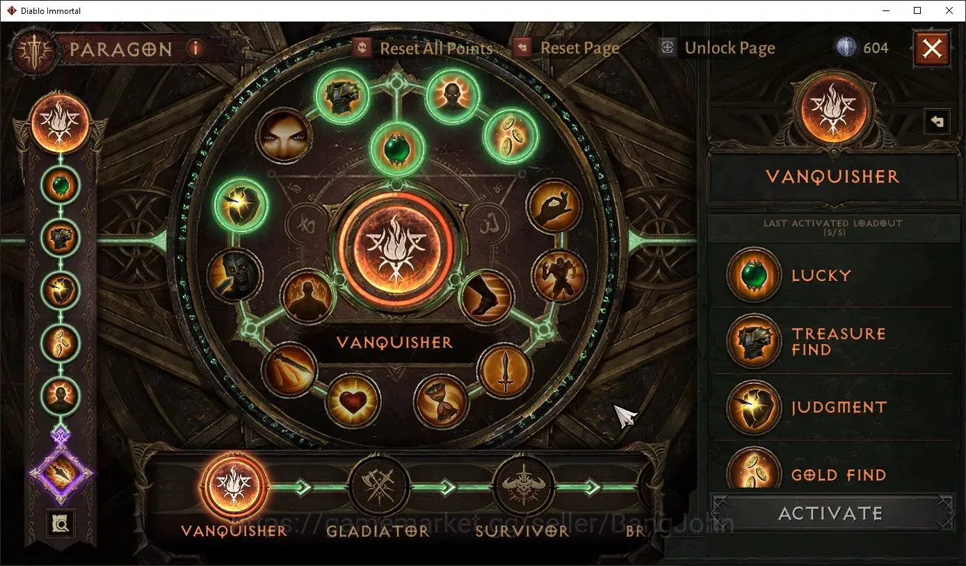 Diablo Immortal Accounts High-End EU - Aranoch |60 (744) Demon Hunter - Vanquisher |CR 41k |Reso 510|L30 (6*) Varog Familiar 6
