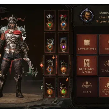 Diablo Immortal Accounts High-End EU - Aranoch |60 (744) Demon Hunter - Vanquisher |CR 41k |Reso 510|L30 (6*) Varog Familiar