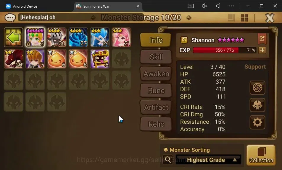 Summoners War: Sky Arena Accounts GLOBAL Lv78|2 LD[Dorothy,Benedict]|21 Total NB5[Ga image 12