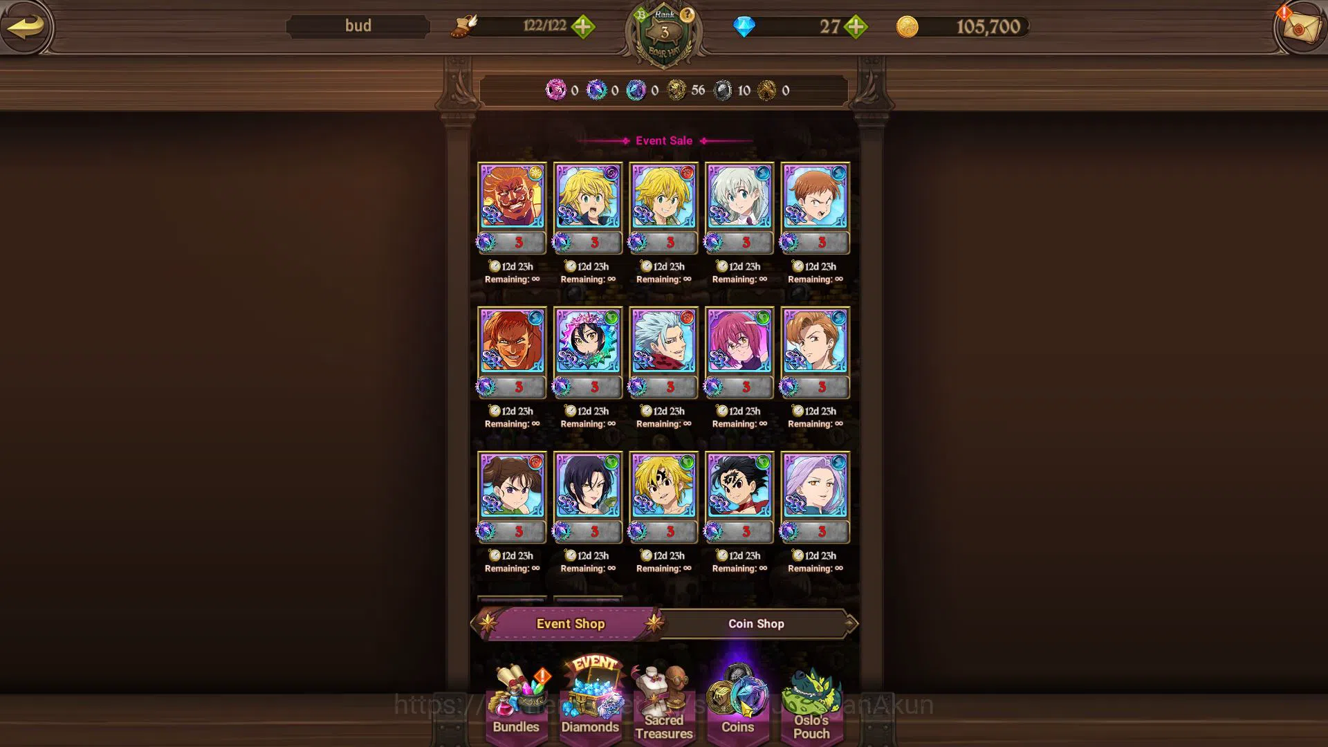 The Seven Deadly Sins: Grand Cross Accounts Global | 455K CC | Fresh Starter | 2 UR  | Merlin  image 4