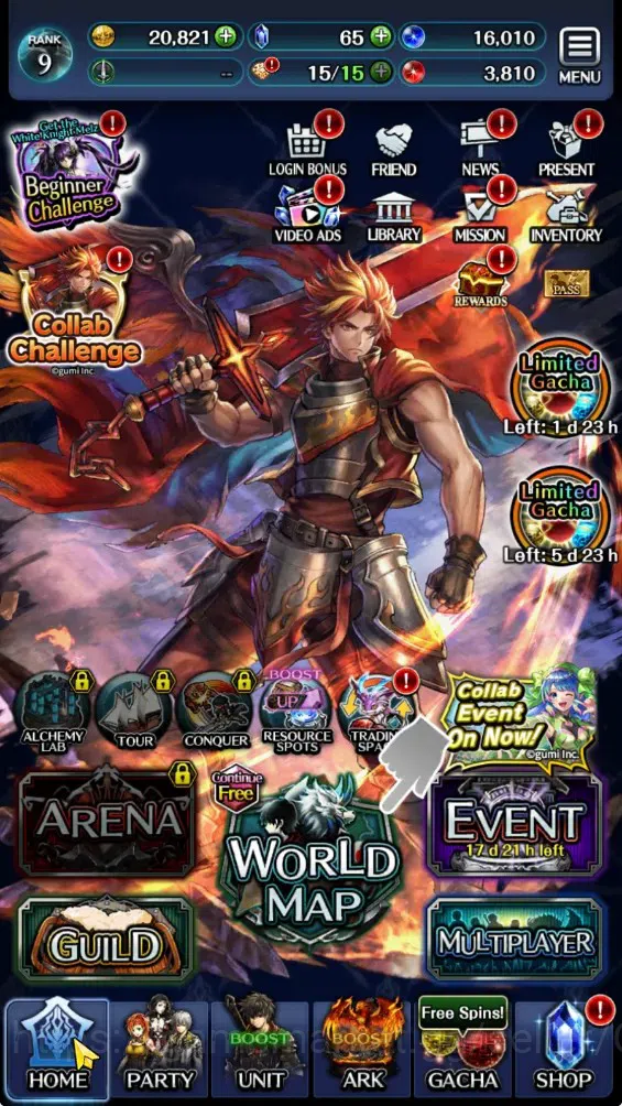 Last Cloudia Accounts GLOBAL|Rank 9|Collab Brave Frontier(Fire God Varga image 10