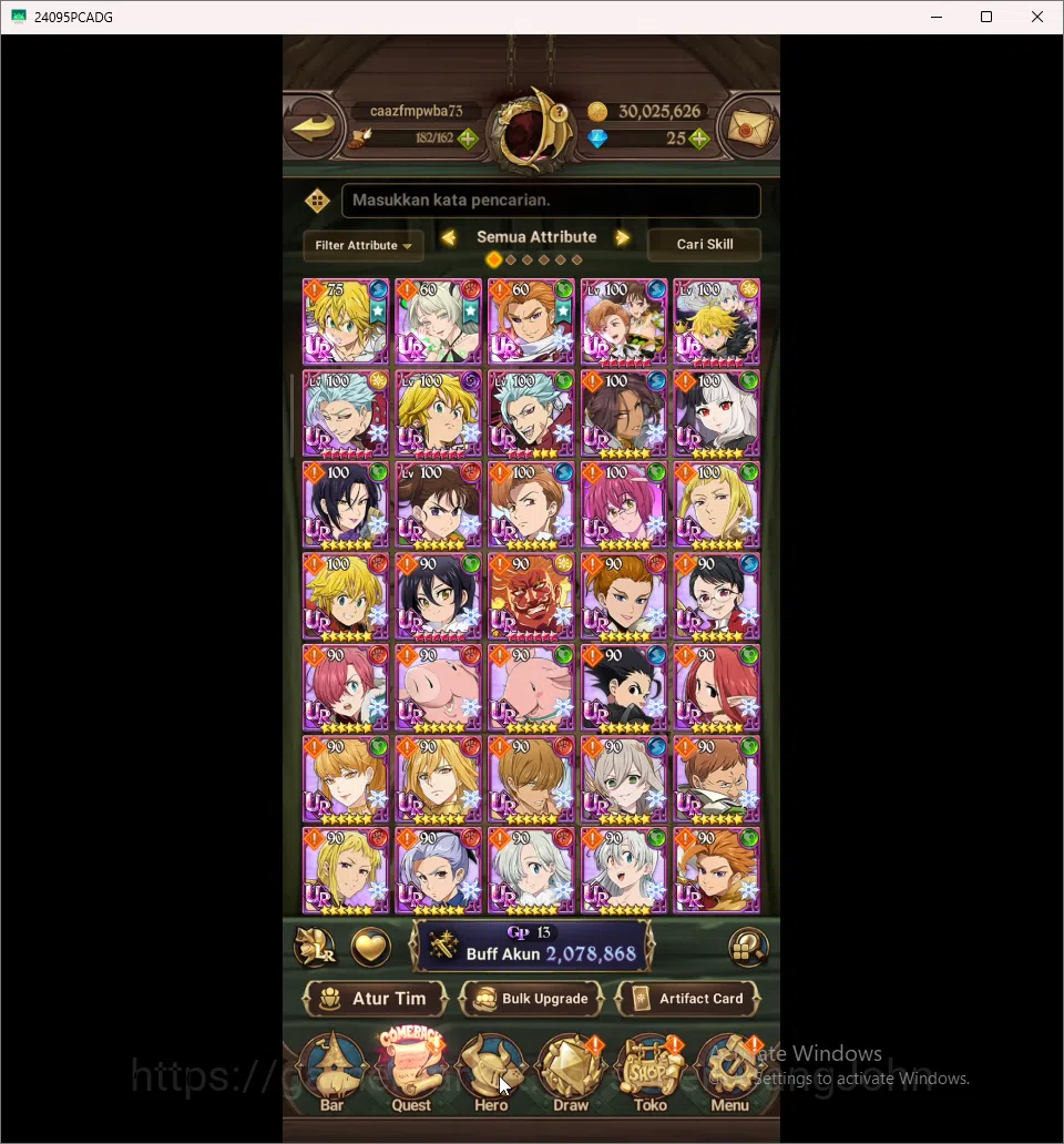 The Seven Deadly Sins: Grand Cross Accounts ASIA | 2M CC | 5 UR DKM Sabunakm 2/6  Arthur King& image 2