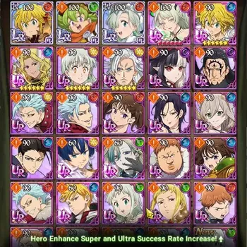 The Seven Deadly Sins: Grand Cross Accounts Starter Global|1M Power|1000+Diamonds|Starter|3LR+6UR (Gawain,Lancelot,DK
