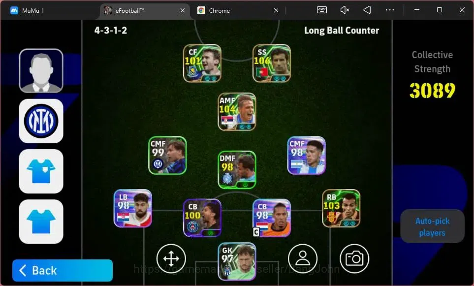 eFootball Accounts ANDROID|PW 3089|Epc Luis Figo|Epc Dragan Stojkovic image 2