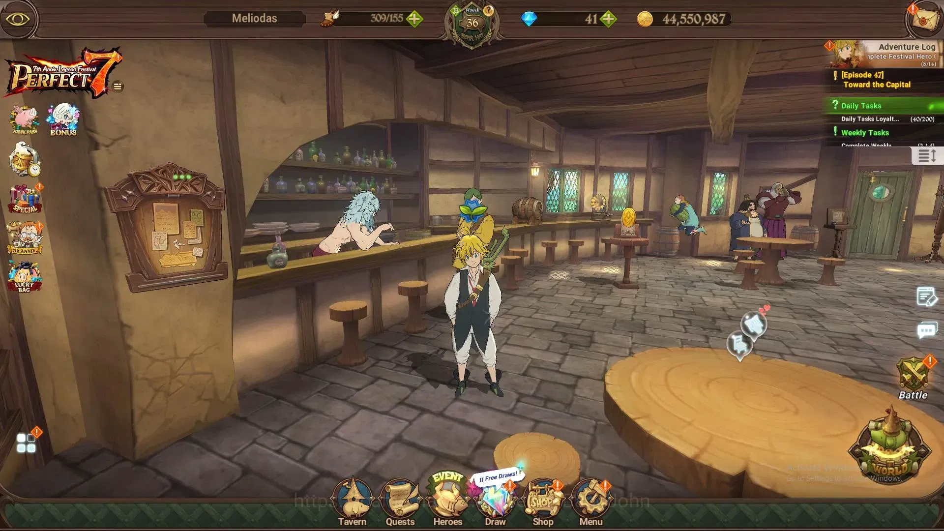 The Seven Deadly Sins: Grand Cross Accounts ASIA | 1.7M CC |LR 3|UR 7|LR Nemesis Meliodas 79/1 image 15