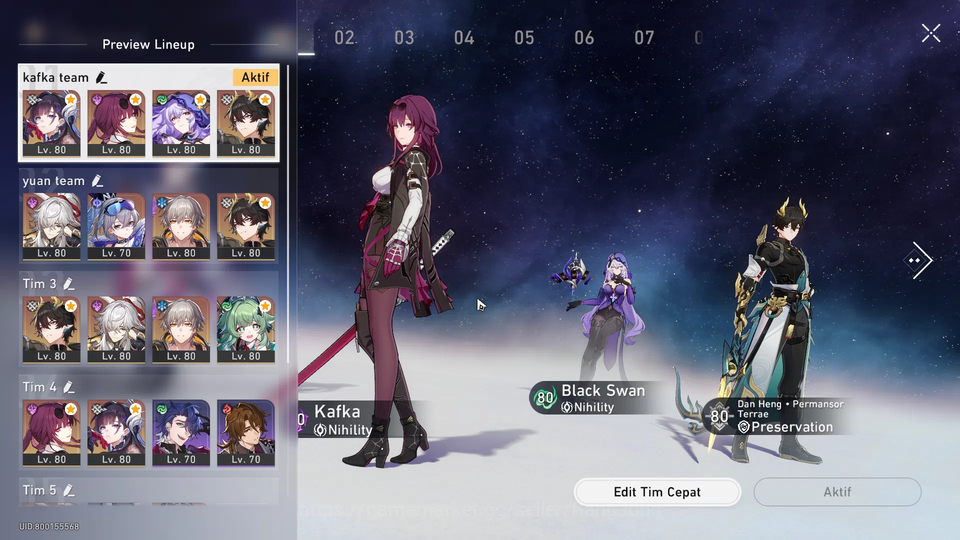 Honkai Star Rail Accounts ASIA | TL67 | 15 Lim | Prem DOT: Hysilens, Kafka, image 12