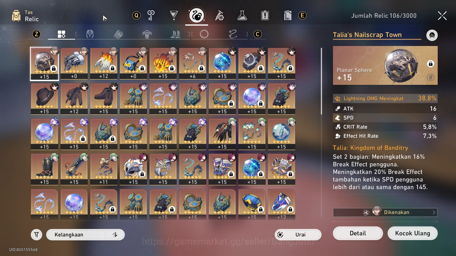 Honkai Star Rail Accounts ASIA | TL67 | 15 Lim | Prem DOT: Hysilens, Kafka, image 6