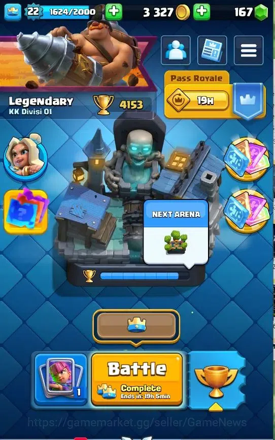 Clash Royale Accounts Lv 22|Trophy 4153|Limited Skin|KTL 9|TotalCard 69| image 1