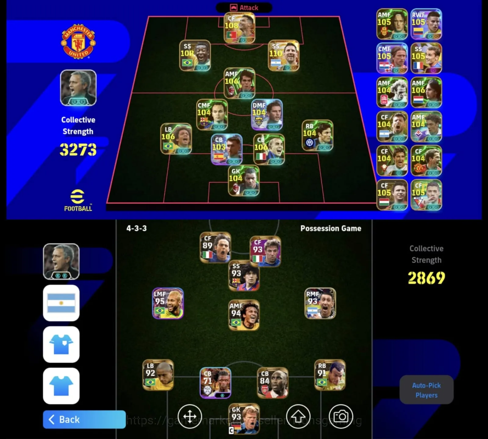 eFootball Accounts High-End Max power 3273 New era x old era 1