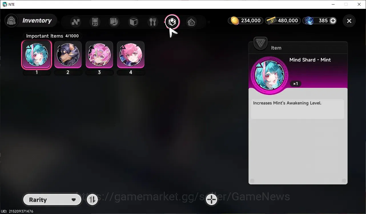 Neverness to Everness Accounts Global SEA|HL 3| 1 Limited [Shinku]Char Standart,Fadia,Hathor|1 Selector|Selector On 6