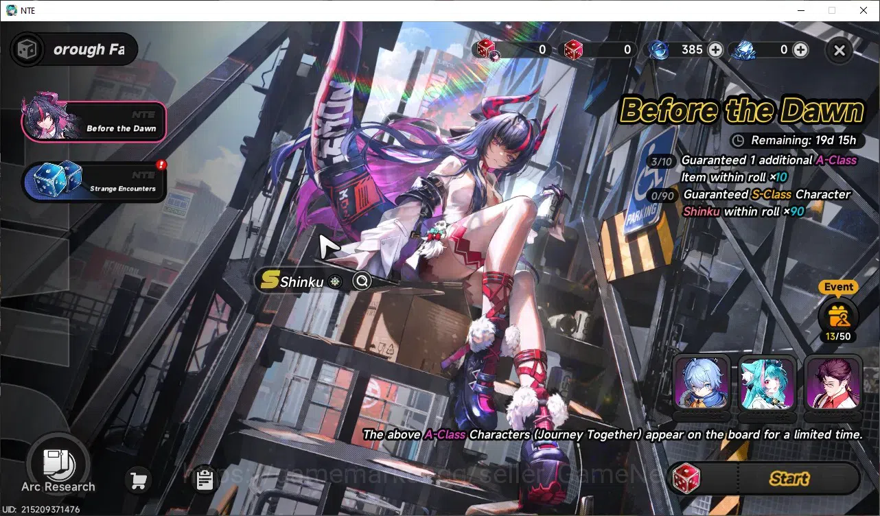 Neverness to Everness Accounts Global SEA|HL 3| 1 Limited [Shinku]Char Standart,Fadia,Hathor|1 Selector|Selector On 7